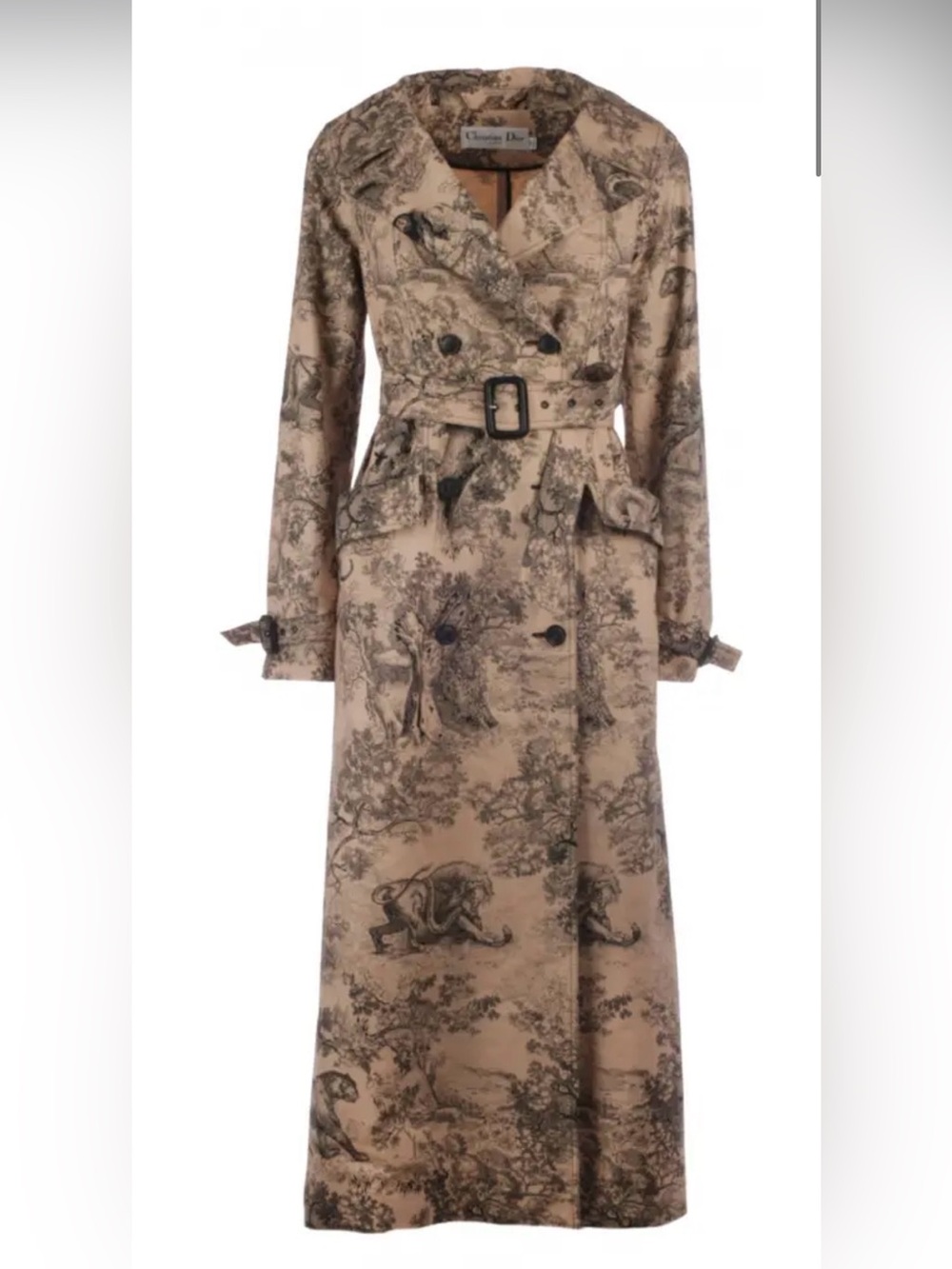 Rare - Christian Dior toile de Jouy Trench Coat